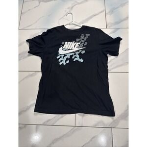 Nike Size Large‎ Black Short Sleeve T-shirt With White Nike Swoosh Women's